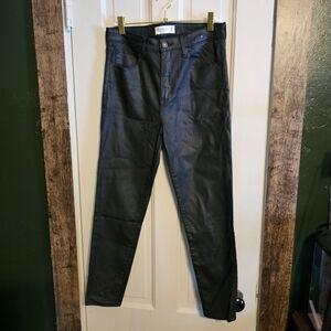 Abercrombie & Fitch Black Skinny Ankle Coated Jeans